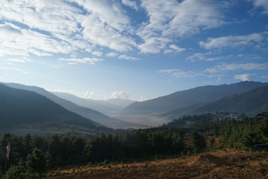 Open landscapes in Phobjikha Valley